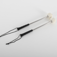 Vente en gros Longueur 36cm Laine Antidérapante Acier Inoxydable Tambour de Marche Bass Drumstick Strap Accessoires pour Instruments à Percussion