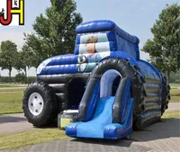 Château gonflable de videur de tracteur avec la maison gonflable de rebond de tracteur de glissière