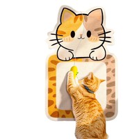 Stiker Dinding Kartun Tempat Garukan Kucing, Alas Panjat Tahan Aus Anti Gores dengan Perekat, Bahan Poliester untuk Pohon Kucing