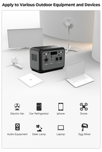 Station d'alimentation portable 800W 512Wh, générateur extérieur à charge rapide pour le camping et les situations d'urgence - Product Image 2