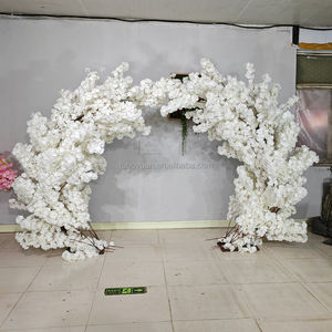 F385 3m Archi di Fiori di Ciliegio Artificiali Decorativi per Ristoranti, Stile Giapponese, in Seta, Rosa Acceso - Product Image 2