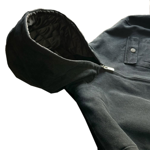 <span class=keywords><strong>Felpa</strong></span> con cappuccio Vintage da uomo personalizzata con imbottitura in cotone a doppio strato, tessuto in tela resistente, <span class=keywords><strong>Zip</strong></span>-Up completa - Product Image 2