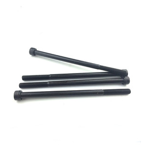 Vis à tête fraisée à filetage partiel en acier inoxydable noir électrophoretique, vis flexible extra longue à tête hexagonale Yalida - Product Image 1