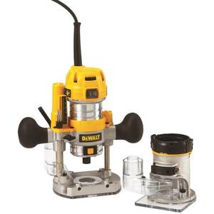 Routeur électrique Dewalt 900W avec base plongeante et fixe pour le travail du bois - Product Image 1