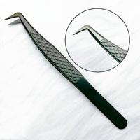 Pince à épiler pour extensions de cils Yucagci, nouvelle, en acier inoxydable, traitée thermiquement et durcie, à pointe lisse de haute précision, avec pointe en plume dorée