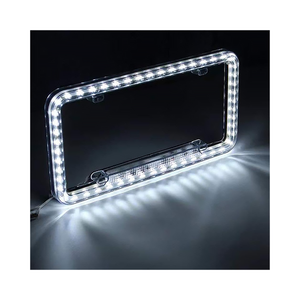 Xiangta, venta al por mayor, tamaño de EE. UU., acero inoxidable, aluminio, Metal en blanco, logotipo personalizado, Marco para matrícula de coche <span class=keywords><strong>con</strong></span> <span class=keywords><strong>luz</strong></span> - Product Image 1