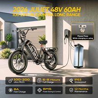 Bicicleta Eléctrica Resistente con Llantas Anchas de 48V, Diseño Step-Thru, para Desplazamientos Urbanos Diarios, Rendimiento Confiable, Capacidad de Carga de 330 lb, 7 Velocidades