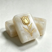 Tuiles de Mahjong personnalisées en résine à texture de jade, jeu de Mahjong américain, tuiles de Mahjong personnalisées en gros
