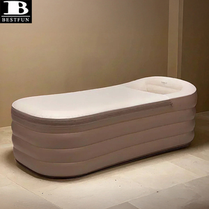 Baignoire <span class=keywords><strong>Gonflable</strong></span> Pliable Portable pour Adultes en PVC Épaissi, Baignoire Autonome pour <span class=keywords><strong>Spa</strong></span> à Domicile et Douche - Product Image 1