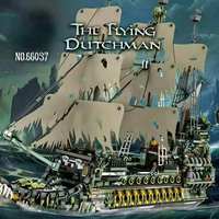 Ensemble de blocs de construction du bateau pirate Flying Dutchman, jouet éducatif, kit de modèles, cadeau pour enfants, garçons et filles, à exposer