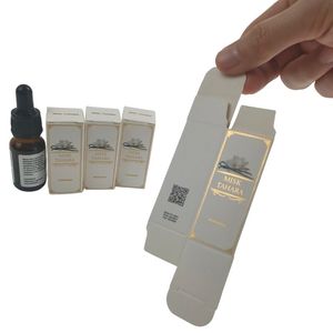 定制Logo白纸板纸卡化妆品5毫升10毫升纸盒香水样品精油包装盒 - Product Image 3