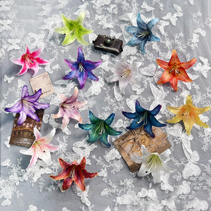 เครื่องประดับผมดอกลิลลี่ขนาดใหญ่แบบ DIY ทำจากพลาสติกและผ้า สำหรับงานแต่งงาน ถ่ายภาพ และตกแต่ง - Product Image 1