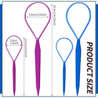 Popolare Set da 2 Pezzi per Creare Coda di Cavallo, Strumenti di Styling in Plastica Nera, Clip per Topsy Tail, Attrezzo per Intrecciare i Capelli, Accessorio di Moda
