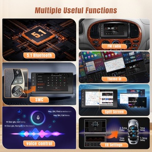 วิทยุติดรถยนต์ระบบแอนดรอยด์ขนาด 7 นิ้ว 2 Din รองรับ Wireless Carplay พร้อมระบบนำทาง GPS เครื่องเล่นมัลติมีเดีย หน้าจอสัมผัส รองรับบลูทูธ วิดีโอและเสียง สำหรับรถยนต์โตโยต้า - Product Image 5