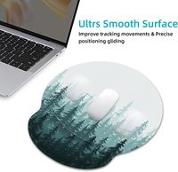 Repose-poignet rond en mousse à mémoire de forme antidérapante et durable, personnalisable, pour utilisation au bureau, tapis de souris