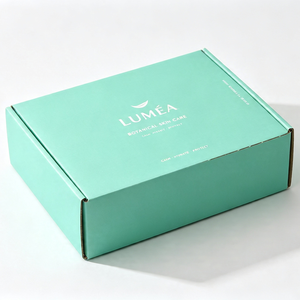 Luxury Self-locking Kraft Corrugated Mailer <b>Box</b> with Matt Lamination Custom Logo Ribbon for Cosmetic Skincare Beauty - Product Image 1