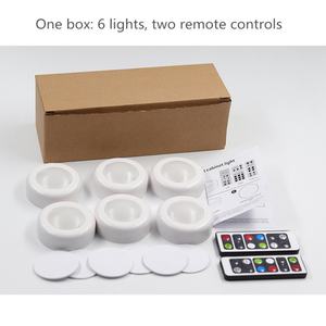 Paquete de 6 Luces LED RGB con Control Remoto, Pequeñas Luces Nocturnas de Colores, Luz de Gabinete a Pilas, Venta al Por Mayor - Product Image 5