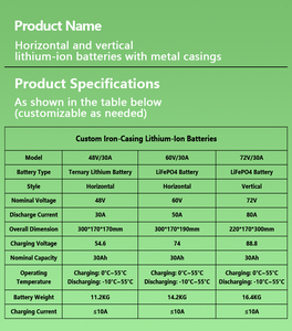 48V 60V 72V 50Ah 100Ah LiFePO4 Akü Paketi, <span class=keywords><strong>3</strong></span> Tekerlekli Elektrikli Triportör E-rikşa Derin Deşarjlı Güçlü Lityum Pil - Product Image 5