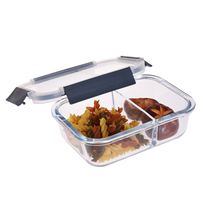 930ml thực phẩm container Glass bữa ăn Prep với 2 ngăn BPA chia Glass Hộp Ăn Trưa - Product Image 5