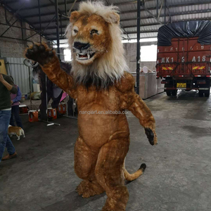 Guangzhou Nanqi hecho a mano realista silicona León mascota disfraz tamaño humano Cosplay rendimiento accesorios Animal disfraz para evento - Product Image 1