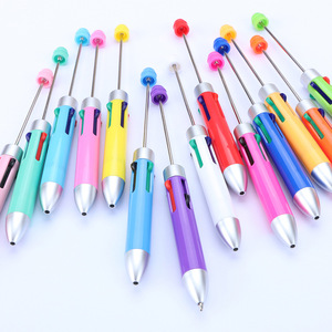 4 in 1 Multi Colors Ballpoint DIY Pen Add <b>Beads</b> <b>Plastic</b> <b>Bead</b> Pens - Product Image 4