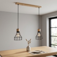 Lampe suspendue cage E27, style nordique, métal, bar, restaurant, salle à manger, chambre à coucher, LED, cage rustique, luminaires suspendus pour cuisine