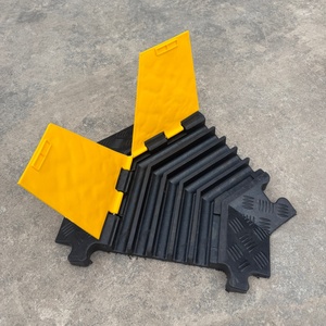 Best Selling 1/2/3/5 Channels Black <strong>Rubber</strong> Cable Protector with PE Cover for Indoor/Outdoor Use - Product Image 4