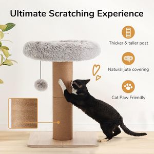 <span class=keywords><strong>FUKUMARU</strong></span> griffoir et tour pour chat moderne écologique à 5 niveaux 30 pouces de haut 5.5 pouces de largeur utilisation intérieure/extérieure pour chats - Product Image 3