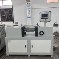 Machine à mélanger le caoutchouc à deux rouleaux ZS-401 pour laboratoire, contrôlée par PLC, pour la recherche et le développement, l'enseignement et la production en petites séries