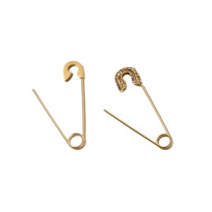Broche de seguridad tipo Pave |   Pin Decorativo de Acero Inoxidable con Baño de Oro PVD de 18K para Joyería DIY, Diseño de Broches y Ajuste de Cinturones - Product Image 5