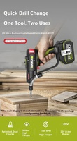Perceuse électrique sans fil au lithium-ion WU177.9, tournevis électrique sans balais, outils électriques en gros