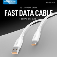 KONFULON grosir pabrik murah kabel 3A 1M USB ke kabel Data tipe-c pengisi daya ponsel pengisian cepat kabel Data mikro