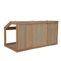 Cage d'intérieur en bois naturel pour animaux de compagnie, grand animal de compagnie fait à la main, hamster, cabane Totoro, grotte de cochon d'inde, écureuil