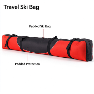 Borsa da sci, borsa portatile per il trasporto dello snowboard con cinghie regolabili, custodia resistente per attrezzatura da sci, snowboard e sport invernali - Product Image 6