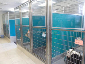 Veterinaire <span class=keywords><strong>Extreme</strong></span> Kennelstangdeur Roestvrijstalen Dierenhondenkennel En Runt Hondenkennelkooi - Product Image 6