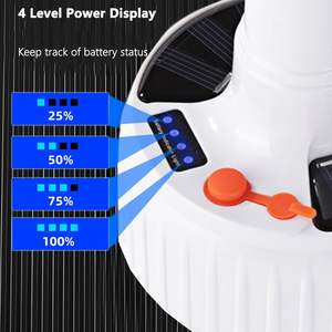 Ampoule LED solaire en gros à économie d'énergie, lampe d'urgence alimentée par énergie solaire, pour camping, marché nocturne, mobile, extérieur, suspendue - Product Image 2