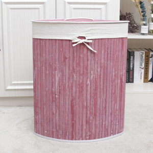 Bamboo Laundry Hamper Storage Baskets <strong>Bins</strong> for Dirty Clothes in Bath Room - Product Image 2
