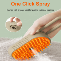 Nouvelle brosse à vapeur rechargeable 3 en 1 en silicone pour animaux de compagnie pour l'épilation peigne multifonctionnel pour chat