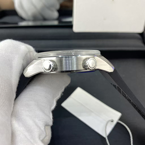 Reloj de Hombre de Alta Gama con Bisel Giratorio Interno, Visualización de Fecha, Cristal de Zafiro, Caja de Acero Inoxidable, Esfera Negra y Correa de Goma - Product Image 3