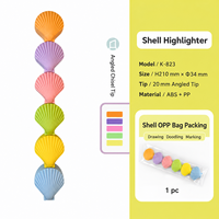 Surligneurs créatifs en forme de coquille, vente en gros, stylos marqueurs pour étudiants et enfants, style mignon