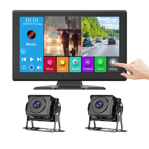 จอภาพติดรถยนต์ขนาด 10.1 นิ้ว IPS หน้าจอสัมผัส บันทึกแบบวนซ้ำ DVR กล้อง 2 ตัว IP68 สำหรับรถยนต์ รถบรรทุก กล้องมองกลางคืน กล้องถอยหลัง ขายส่ง - Product Image 1