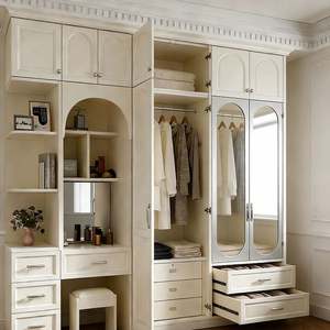 Armoire-penderie BALOM sur mesure, design moderne européen de luxe, en bois blanc, mobilier de chambre à coucher, combinaison gain de place - Product Image 3