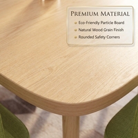 Ensemble de tables à manger carrées en bois de luxe contemporain avec 4 chaises pour villa et hôtel – Mobilier de salle à manger durable et écologique – Vente en gros