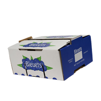 Boîte en carton ondulé personnalisée pour cerises, citrons, mangues, bananes, bleuets, légumes, fruits, emballage en papier avec logo