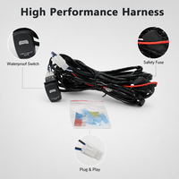 Faisceau de câblage pour éclairage de travail LED Zhenxin 12V 40A avec télécommande optionnelle, connecteur DT, relais et fusible pour camion tout-terrain