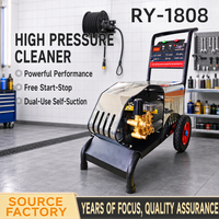 Nettoyeur haute pression RY-1808 220V 2.0KW 12MPa 15L/min portable, en acier inoxydable, pour usage commercial, lavage de voitures