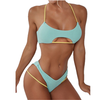 Women's Drawstring Open Bikini, Lace-up Swimsuit