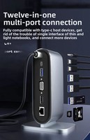 Station d'accueil USB C 12 en 1 |   Hub Type C avec HD VGA RJ45 PD USB SD TF