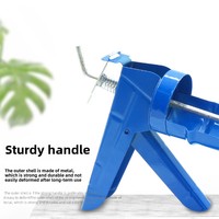 Pistolet à colle structurel électrique manuel de qualité industrielle avec tige de dents en fer demi-ronde à économie de main-d 'œuvre, outil de colle pour verre épaissi