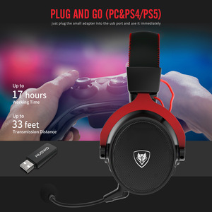 Casque de jeu sans fil NUBWO G07 avec mode double 2.4G + Bluetooth, micro détachable pour PC, PS5, Xbox, Switch et mobile - Product Image 4